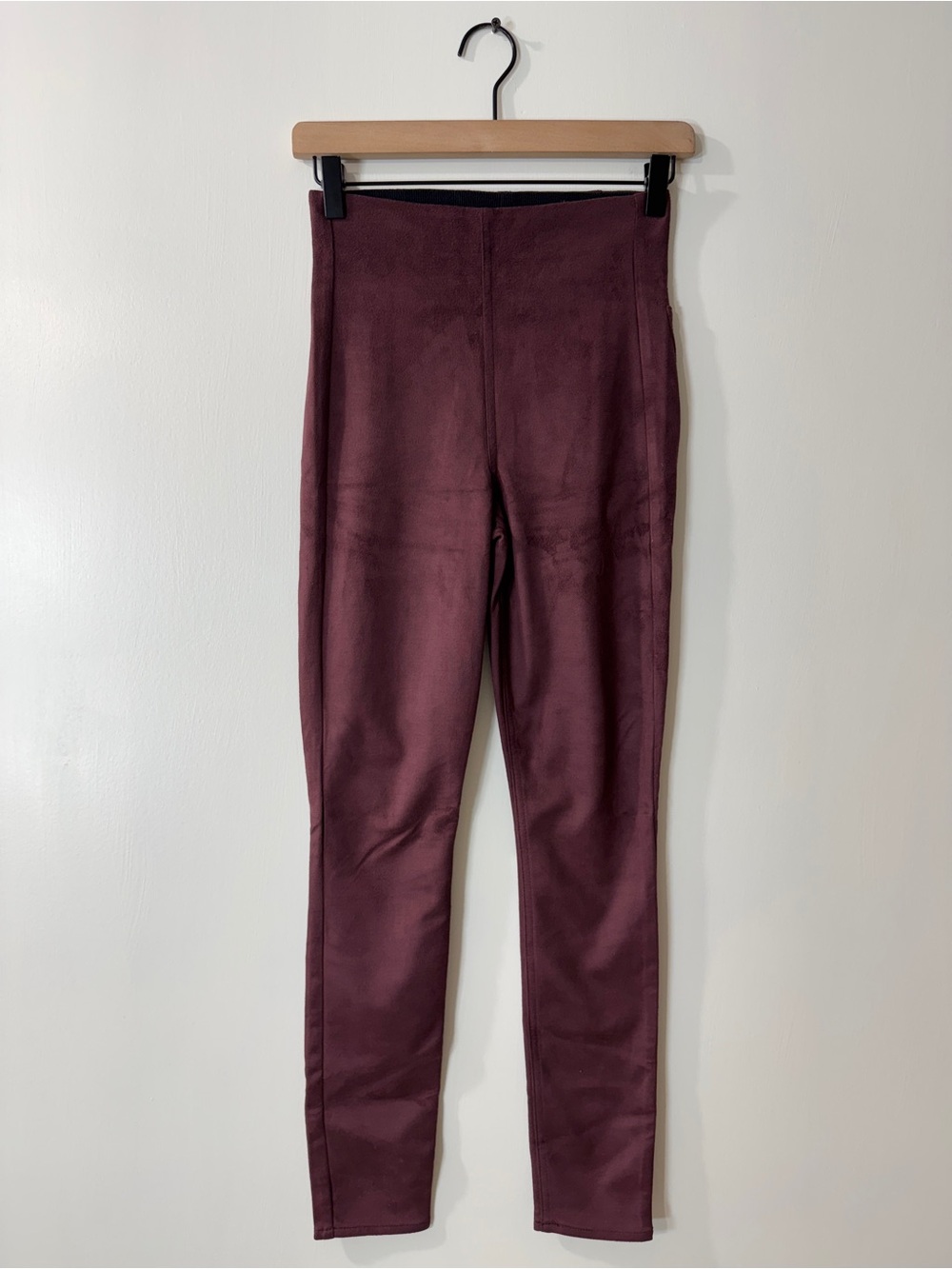 WP94 {rag & bone} "Nina" Faux Suede Leather Elastic Waist Pull On Leggings Pants